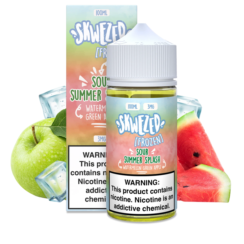 SKWEZED WATERMELON GREEN APPLE ICE - SOUR SUMMER SPLASH