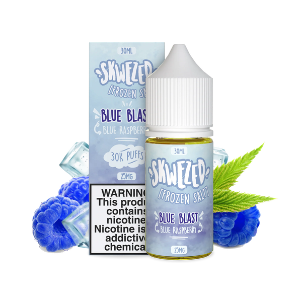 SKWEZED SALT BLUE RASPBERRY ICE - BLUE BLAST FROZEN