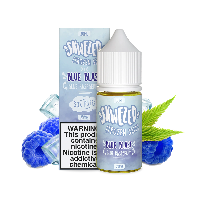 SKWEZED SALT BLUE RASPBERRY ICE - BLUE BLAST FROZEN