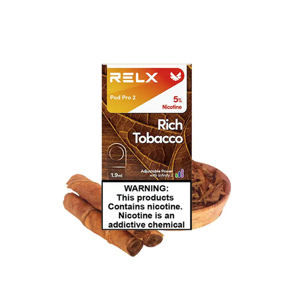 RELX POD PRO 2  - RICH TOBACCO (Cartucho)