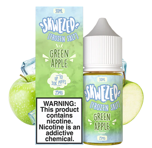 SKWEZED FROZEN SALT - GREEN APPLE ICE (GREEN PUCKER)